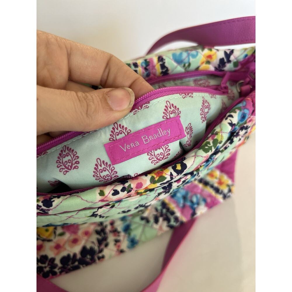 NWT Vera Bradley Carson Crossbody Bag Wildflower Paisley Flap Purse Floral - Picture 10 of 13